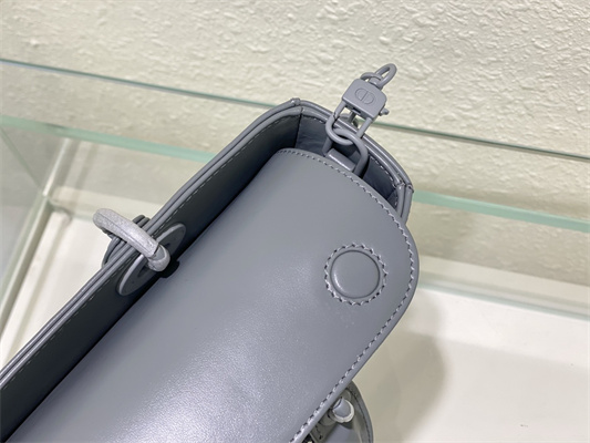 CD Medium Lady D-Joy Bag Cannage Calfskin With Diamond Motif Grey