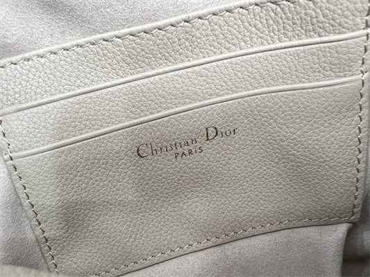 CD Caro D-Cosy Mini Bag Supple Cannage Calfskin Gold Tone Metal Beige