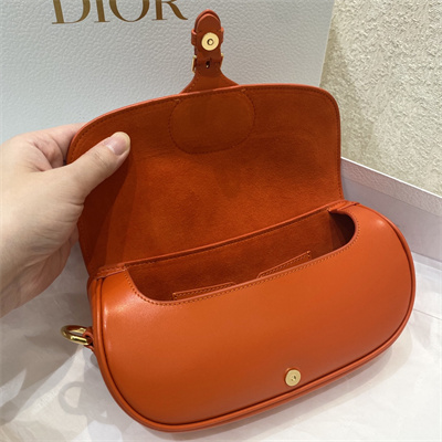 CD Di.or Bobby East-West Bag Box Calfskin Orange