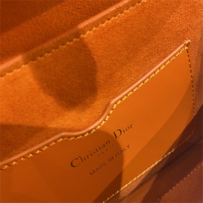 CD Di.or Bobby East-West Bag Box Calfskin Orange