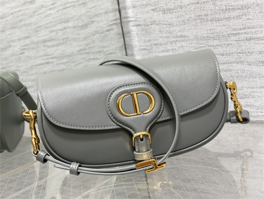 CD Di.or Bobby East-West Bag Box Calfskin Grey
