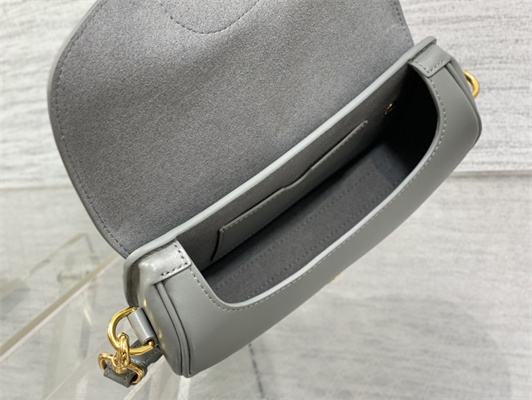 CD Di.or Bobby East-West Bag Box Calfskin Grey