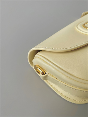 CD Di.or Bobby East-West Bag Box Calfskin Pale Yellow