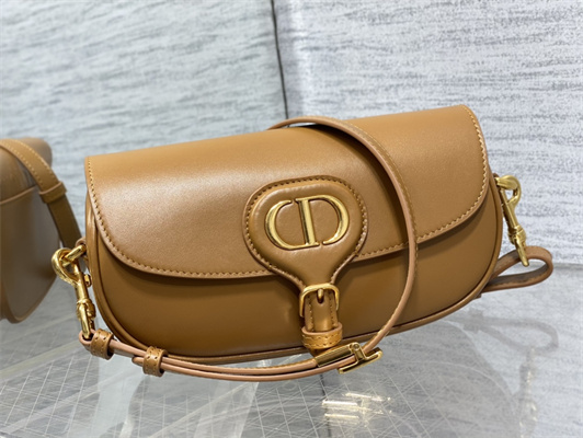 CD Di.or Bobby East-West Bag Box Calfskin Amber