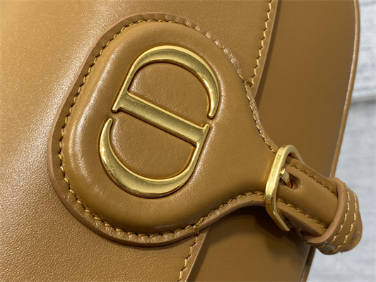 CD Di.or Bobby East-West Bag Box Calfskin Amber