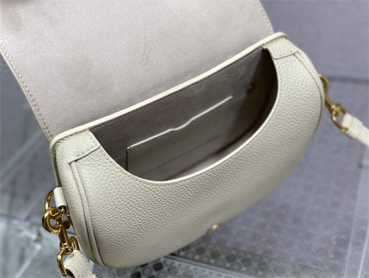 CD Medium Di.or Bobby Bag Grained Calfskin White
