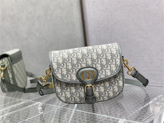 CD Medium Di.or Bobby Bag Grey Oblique Jacquard