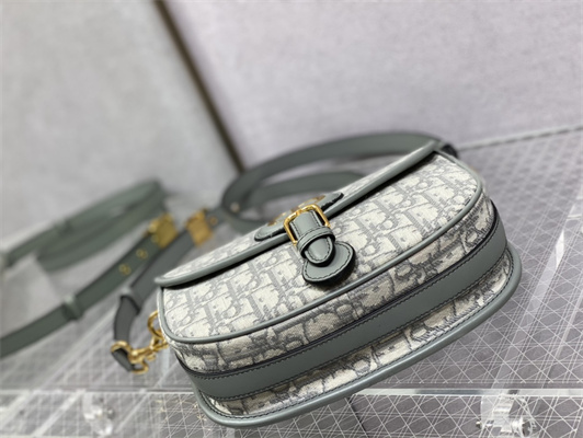 CD Medium Di.or Bobby Bag Grey Oblique Jacquard