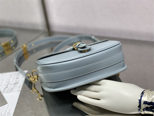 CD Medium Di.or Bobby Bag Box Calfskin Blue