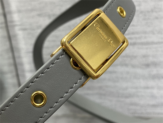 CD Medium Di.or Bobby Bag Box Calfskin Stone Grey