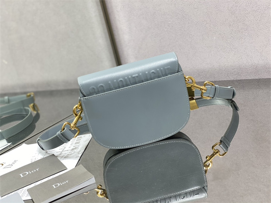 CD Small Di.or Bobby Bag Box Calfskin Blue