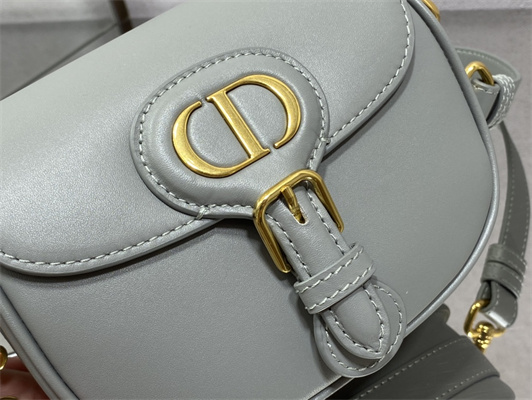 CD Small Di.or Bobby Bag Box Calfskin Stone Grey