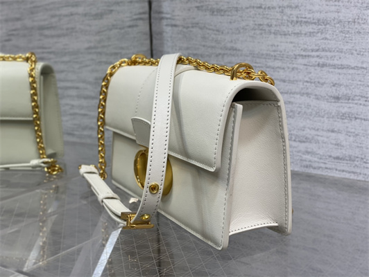 CD 30 Montaigne East-West Bag With Chain Latte Calfskin