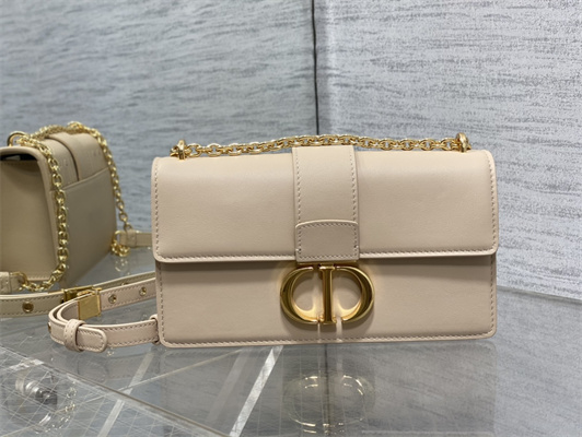 CD 30 Montaigne East-West Bag With Chain Nude Calfskin