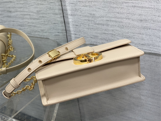 CD 30 Montaigne East-West Bag With Chain Nude Calfskin