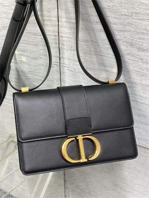 CD 30 Montaigne Bag Grained Calfskin Black