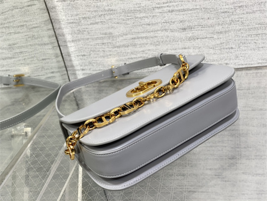 CD 30 Montaigne Avenue Bag Box Calfskin Grey Blue