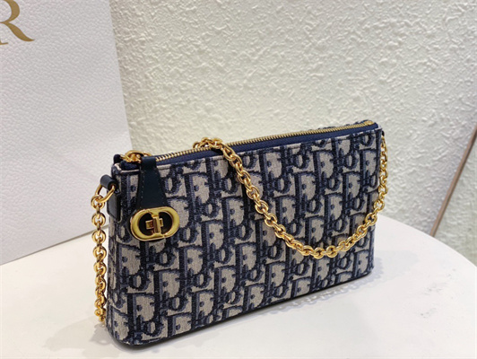 CD Miss Dior Midi Bag Blue Oblique Jacquard