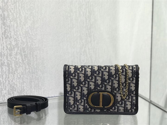 CD 30 Montaigne 2-In-1 Pouch Blue Oblique Jacquard