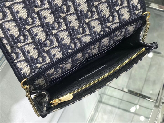 CD 30 Montaigne 2-In-1 Pouch Blue Oblique Jacquard