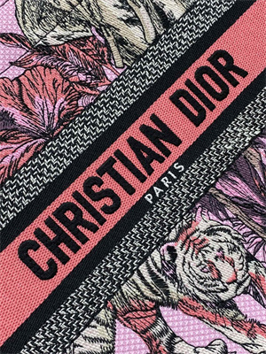 CD Small Book Tote Voyage Toile de Jouy Embroidery Lt Pink Multicolor