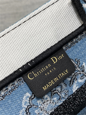 CD Small Book Tote Butterfly Bandana Embroidery Blue Multicolor