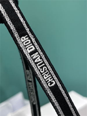 CD Mini Vertical Di.or Book Tote With Strap Petites Fleurs Embroidery White Multicolor