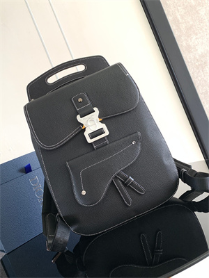 Di.or Gallop Backpack Grained Calfskin Black