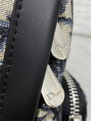 Di.or Kid’s Mini Rider Backpack Beige and Blue Oblique Jacquard