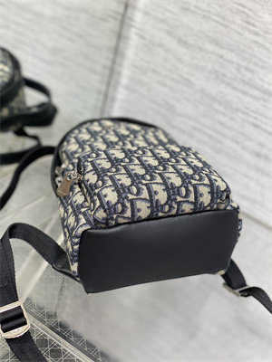 Di.or Kid’s Mini Rider Backpack Beige and Blue Oblique Jacquard