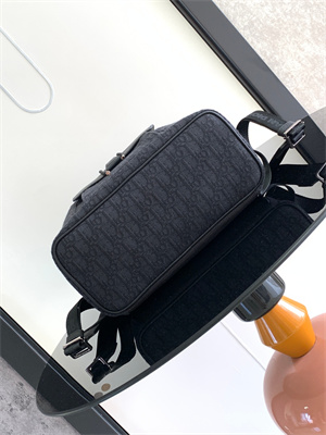 Di.or Motion Backpack Black Oblique Jacquard and Grained Calfskin