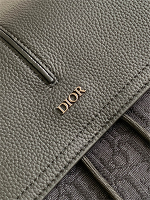 Di.or Motion Backpack Black Oblique Jacquard and Grained Calfskin