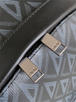 Di.or Rider Backpack Black CD Diamond Canvas and Smooth Calfskin