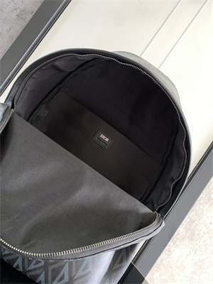 Di.or Rider Backpack Black CD Diamond Canvas and Smooth Calfskin