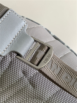 Di.or Rider Backpack Grey CD Diamond Canvas and Smooth Calfskin