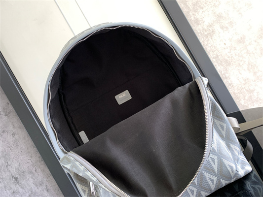 Di.or Rider Backpack Grey CD Diamond Canvas and Smooth Calfskin