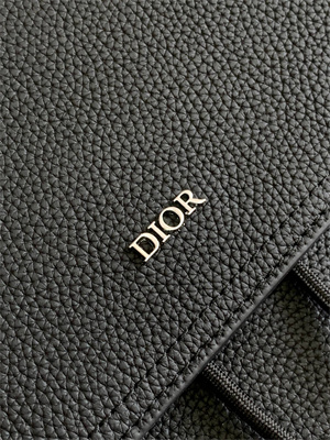 Di.or Saddle Backpack Black Grained Calfskin