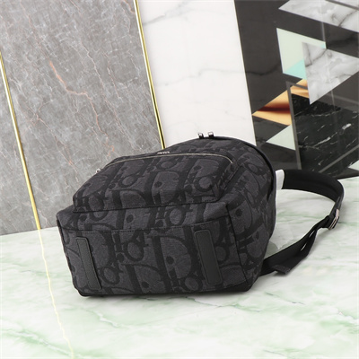 Di.or Rider Backpack Black Maxi Oblique Jacquard