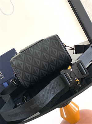 Di.or Lingot 22 Shoulder Bag Black CD Diamond Canvas