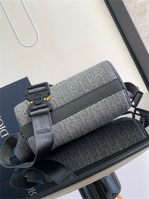 Di.or Lingot 22 Shoulder Bag Grey Oblique Jacquard