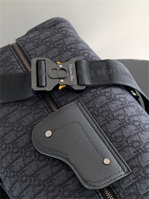 Di.or Lingot 50 Travel Bag Black Oblique Jacquard