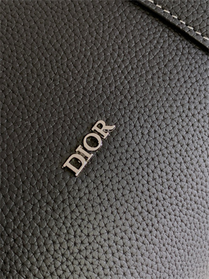 Di.or Lingot 50 Travel Bag Black Grained Calfskin