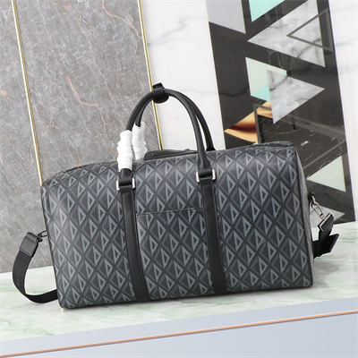 Di.or Lingot 50 Travel Bag Black CD Diamond Canvas