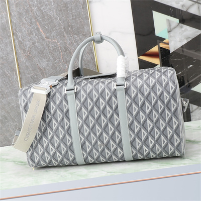 Di.or Lingot 50 Travel Bag Grey CD Diamond Canvas