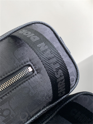 Di.or Lingot Toiletry Bag Black Oblique Mirage Technical Fabric