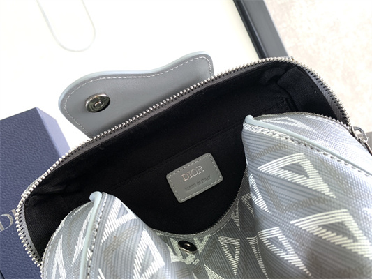 Di.or Lingot Toiletry Bag Grey CD Diamond Canvas