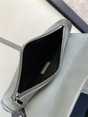 Di.or Saddle Bag Grey Grained Calfskin With Di.or Printing