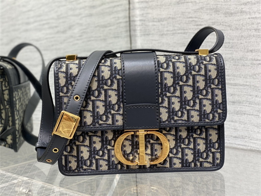 CD 30 Montaigne Bag Blue Oblique Jacquard