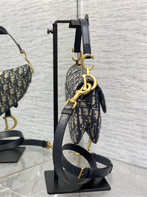 CD Mini Saddle Bag Oblique Jacquard Blue Color