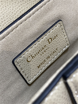 CD Mini Saddle Bag Grained Calfskin Sand Color